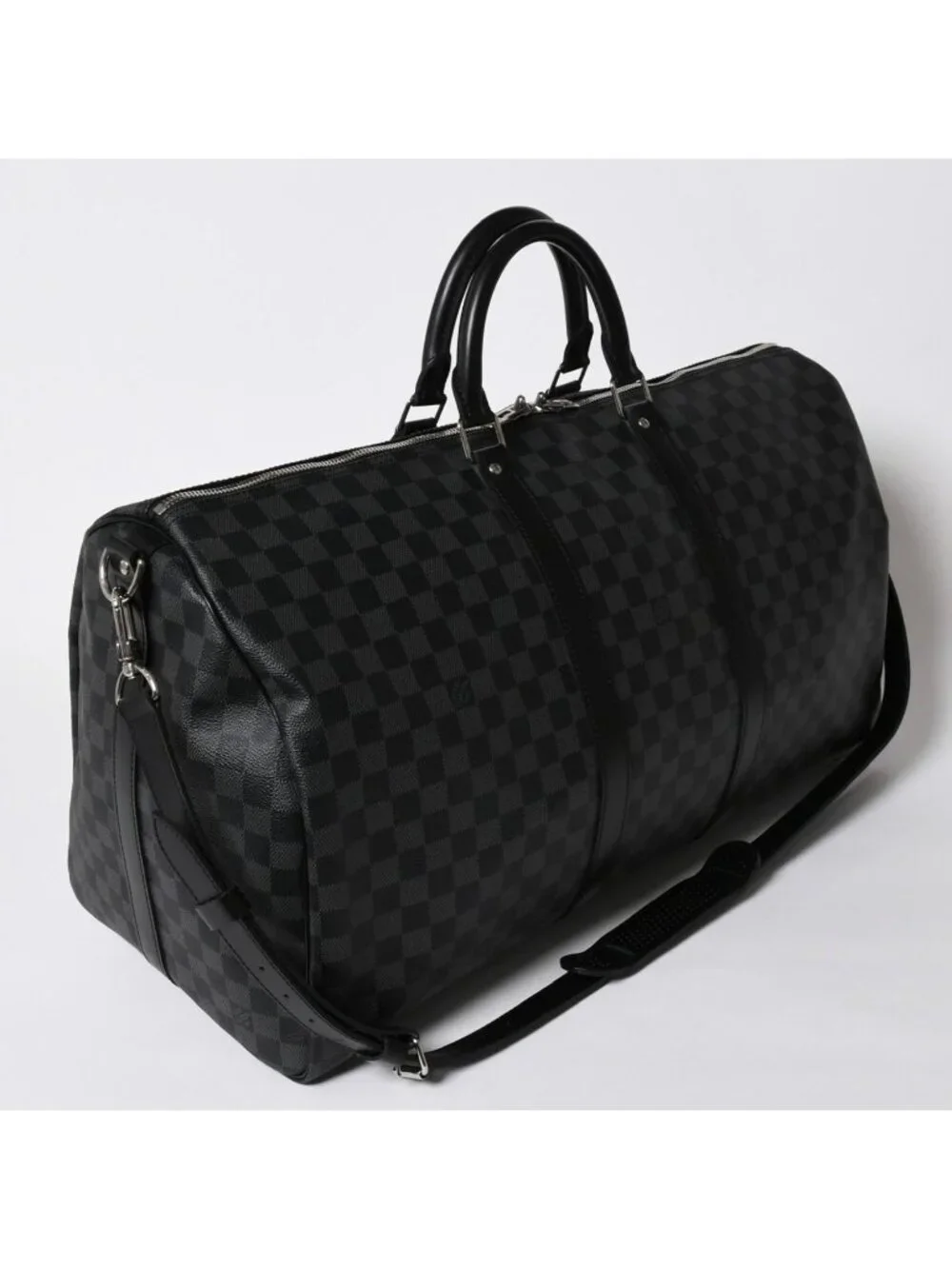 Louis Vuitton Keepall Bandouliere 55 Boston Bag Damier Graphite Black